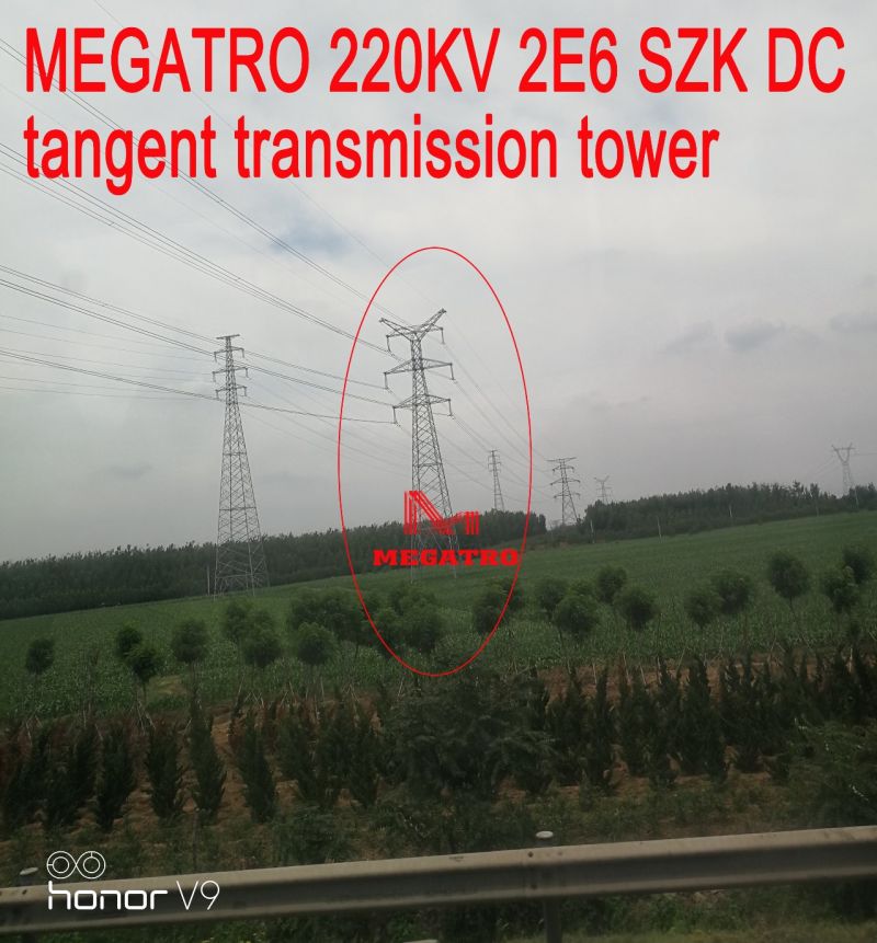 Megatro 220kv 2e6 Szk DC Tangent Transmission Tower
