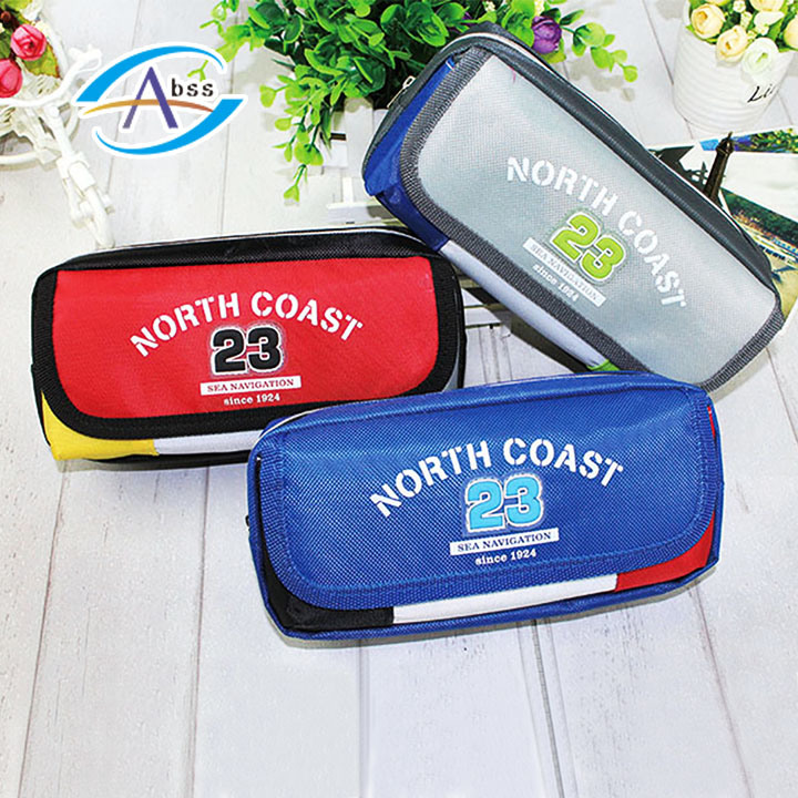 Hot Sale Stitching Fashion Design School Stationery Pen Bag