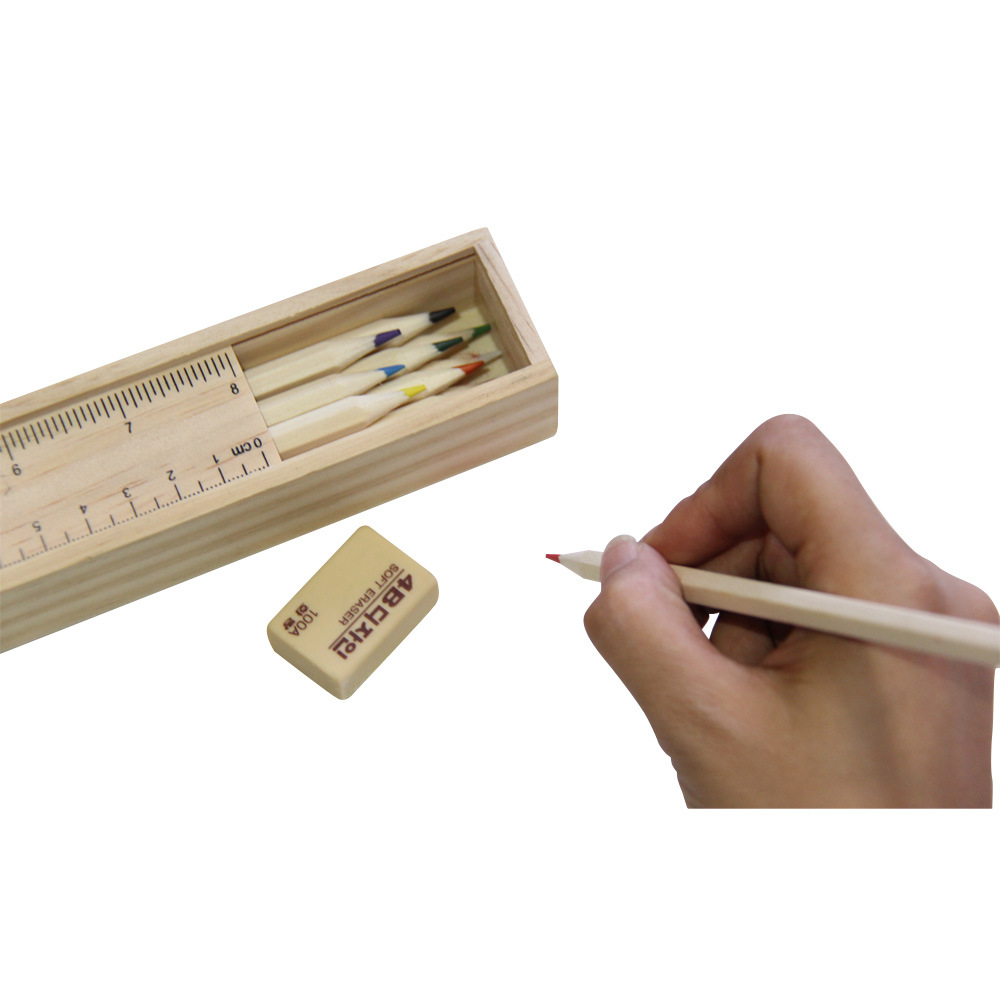 Nature Wood Colored Pencils with Wood Box Packing