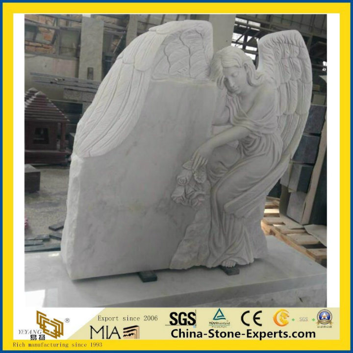 Black/Grey/Red/Blue/Green/Purple/White Granite/Marble/Memorial/Cemetery/Garden Monument with Angel Tombstone (European/American/Chinese/Japanese/Russian Stytle)