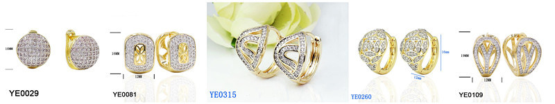 Hotsale Earring AAA White Stone Zircon Flower Shape Stud Earrings