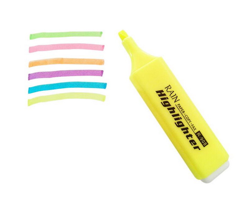 Hot Sale Fluorescent Marker Office School Supply Mini Size Lovely Multi Color Highlighter