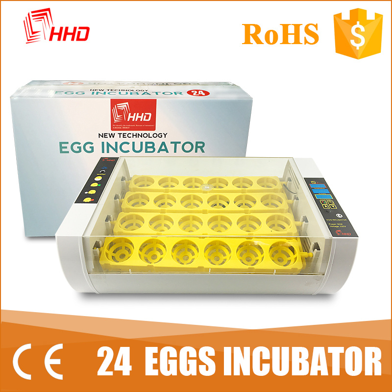 Hhd Automatic Turning Small Poultry 24 Chicken Egg Incubator