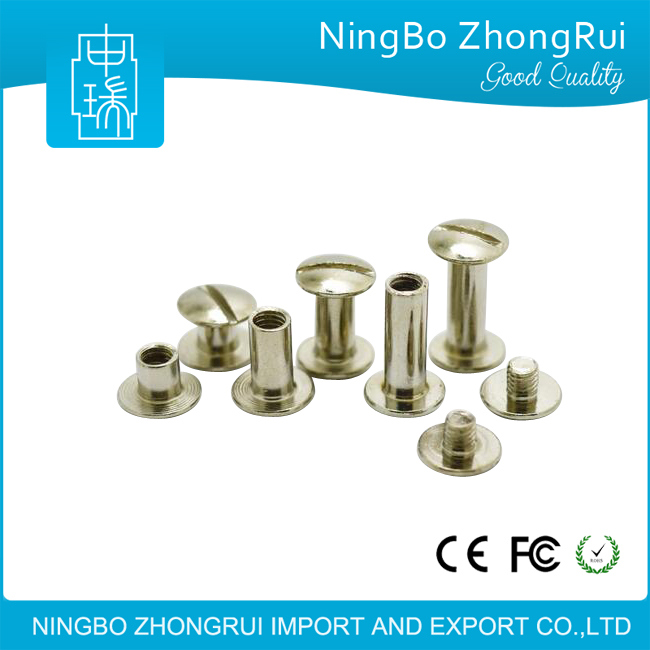 Factory Brass Book Binding Screw Male Female Screws, Brass Rivet Screws