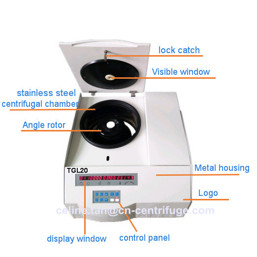 Tabletop Medical Laboratory High Speed Refrigerated Centrifuge 21000rpm