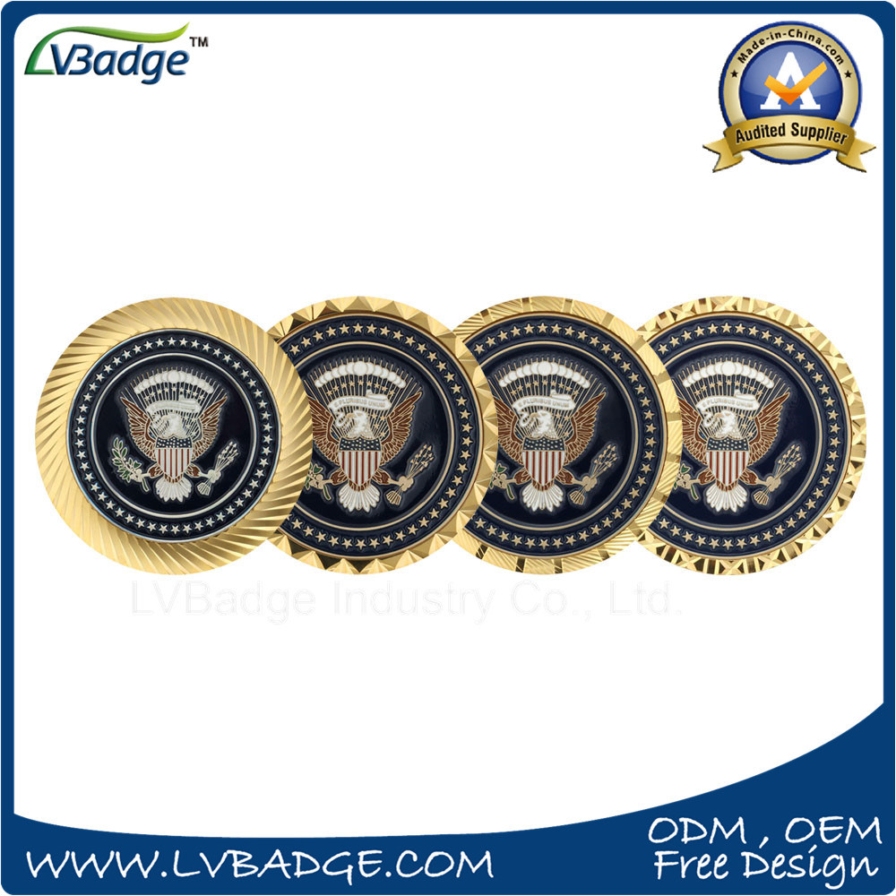 Customized Challenge Coin with Diamond Edge Design