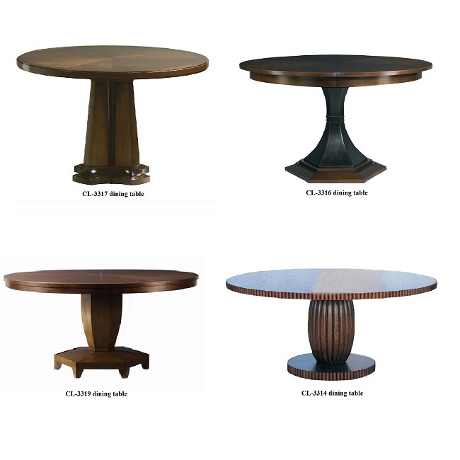 (CL-3318) Antique Hotel Furniture Wooden Round Dining Table for Restaurant