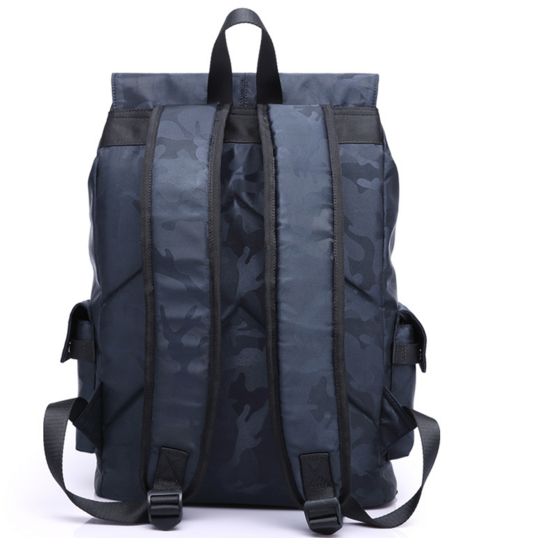 Oxford Cloth Shoulder Bag Men Large Capacity Leisure Travel Backpack High School Students College Students Waterproof Canvas Computer Bag Black Camouflage