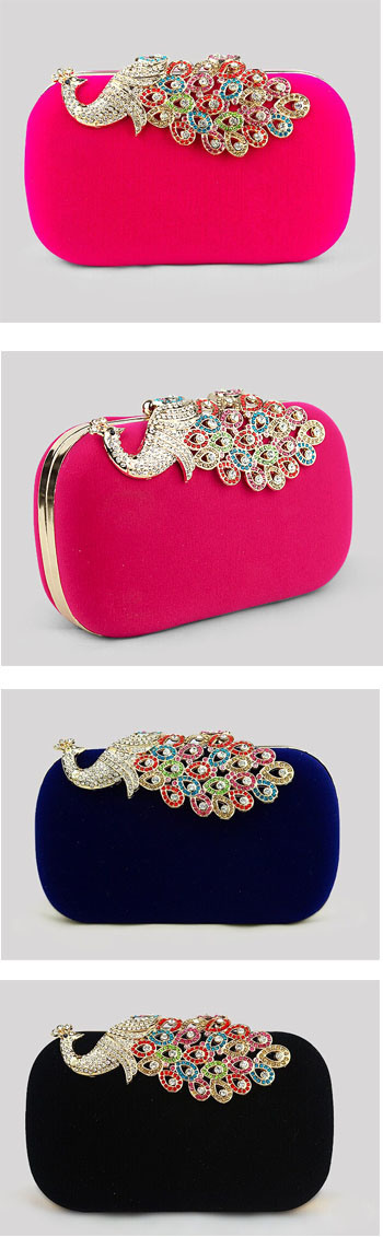 Women Designer Fashionable Peacock Lady Evening Hand Clutches Bag (XW006)