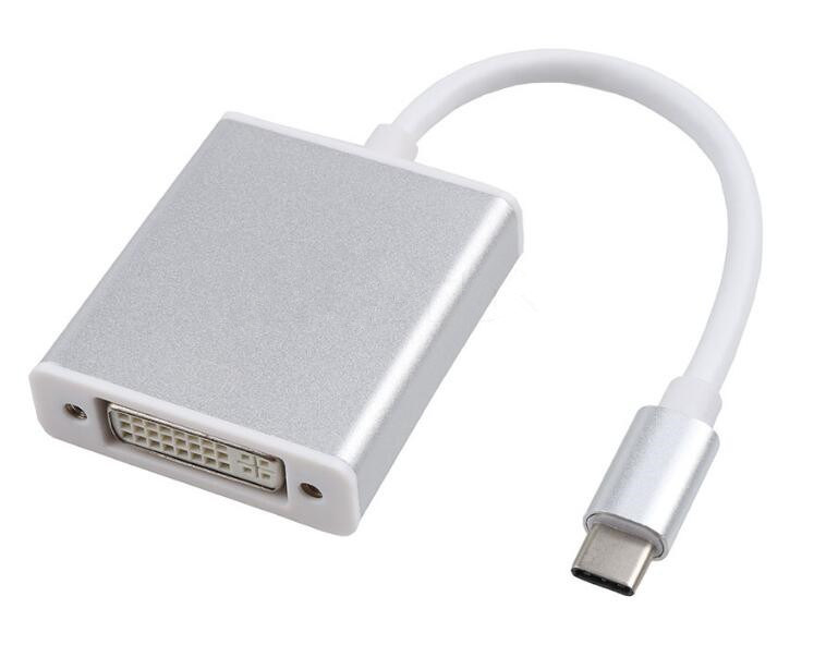 Gold/Silver 15cm USB 3.1 Type C to DVI Adapter Cable