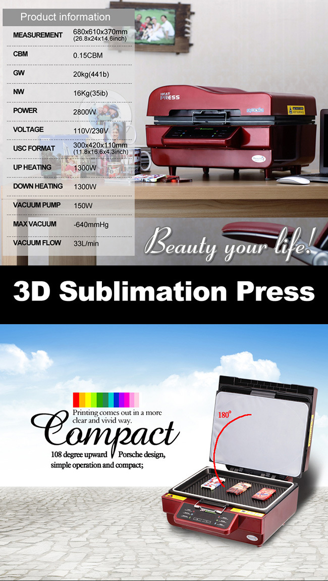 Multi-Functional 3D Heat Press Sublimation Machine
