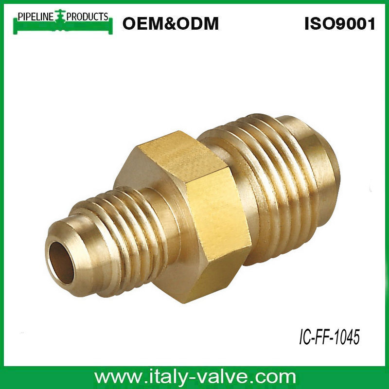 Hot Sale Customized Dimension Brass Flare Straight Union