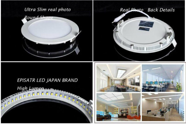 High Quality Slim Round 3W 6W 9W 12W 15W 18W 24W LED Panel Light for Ceiling