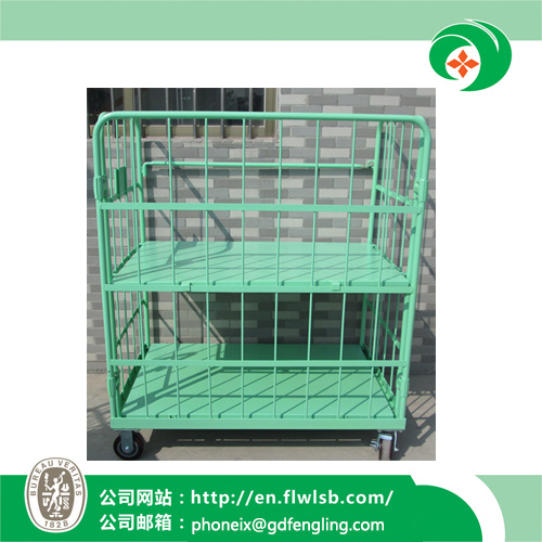 Folding Steel Cage Trolley for Transportation with Ce