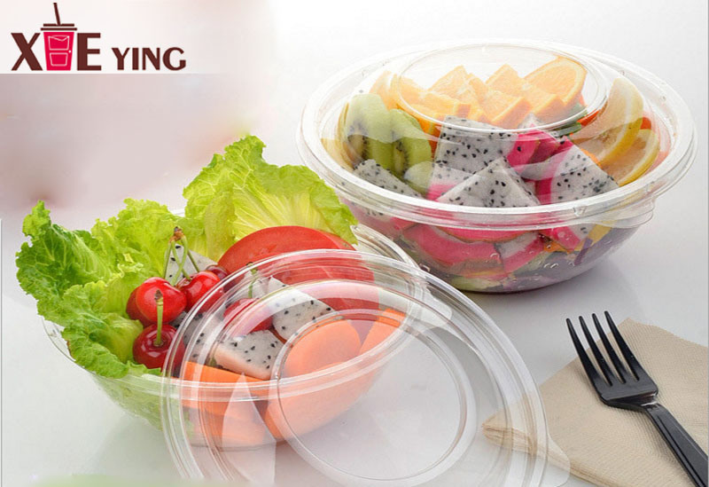 Disposable Pet Plastic Packaging Salad Bowl