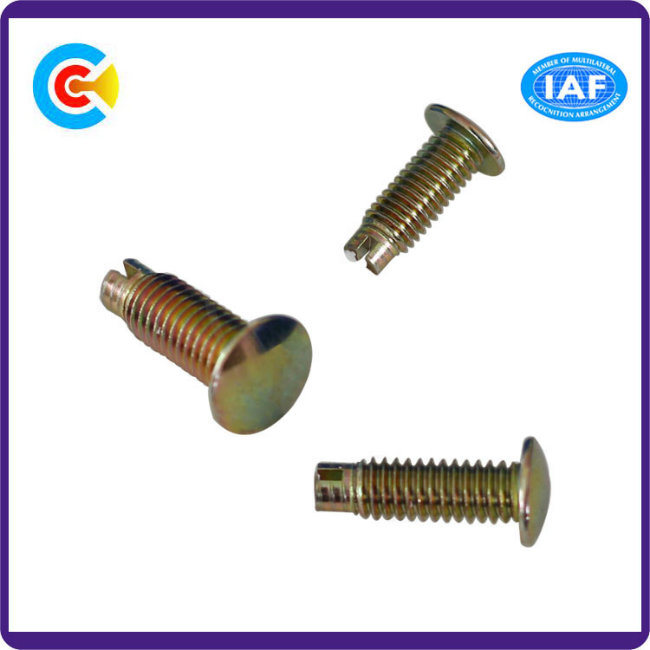 DIN/ANSI/BS/JIS Carbon-Steel/Stainless-Steel Hand Twist Word Flat Head Screw for Machine/Car