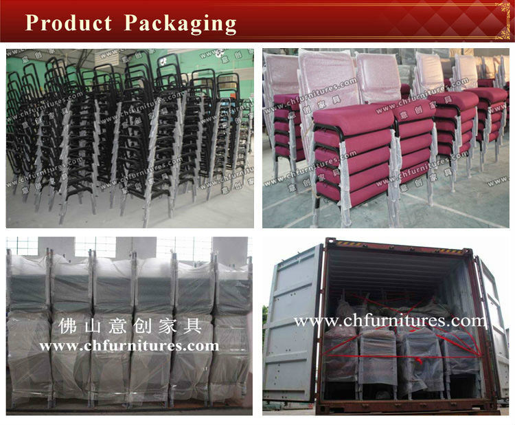 Yc-G30 Hot Sale Wholesale Dining Chair Metal Stacking Church Chair