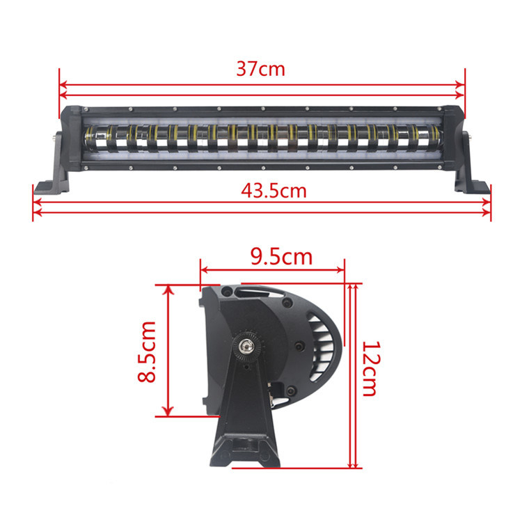 Hot Selling 90W for Unique Halo Ring Single Rows LED Offroad Light Bar