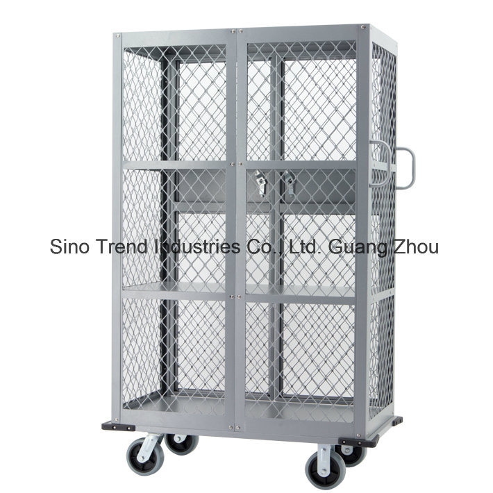 Aluminium Dridding Napkin Cart with Door for Hotel Guest Room (SITTY 99.3335D)