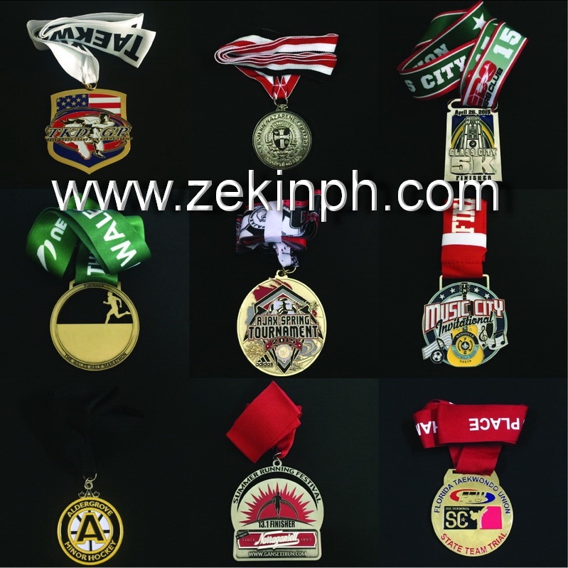 Custom Zinc Alloy Medal with Ribbon