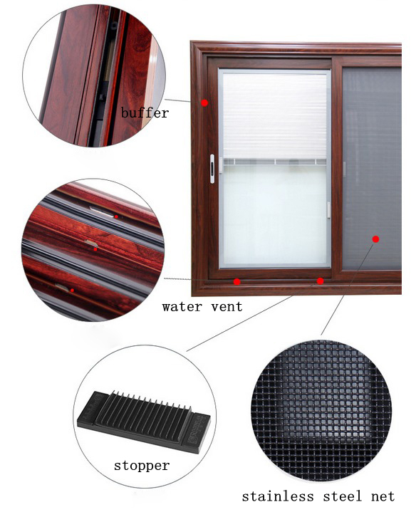 China Expert Manufacturer Aluminum Sliding Window with Aluminium Profile (BHA-SW18)