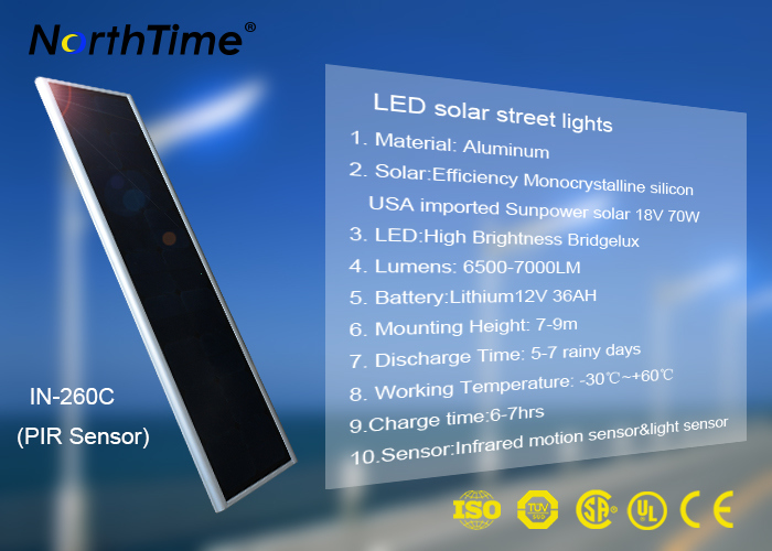 IP65 Waterproof Integrated Outdoor LED Lamp Solar Panel Street Light