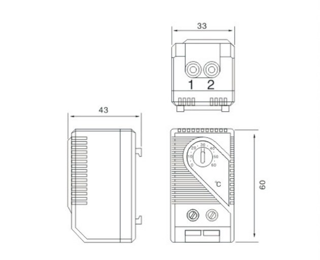 Small Compact Thermostat Kto 011/Kts 011, Temperature Controller