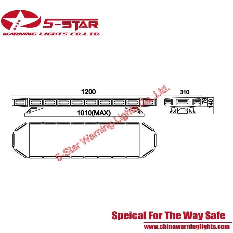 Dual Layers Super Bright Police Recovery Firefighting LED Lightbar