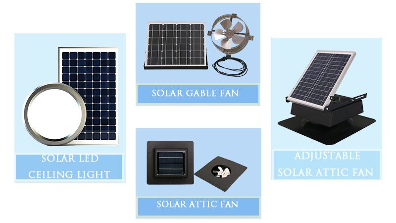 8 Watt Matte Black Solar Attic Fan, Solar Ventilator