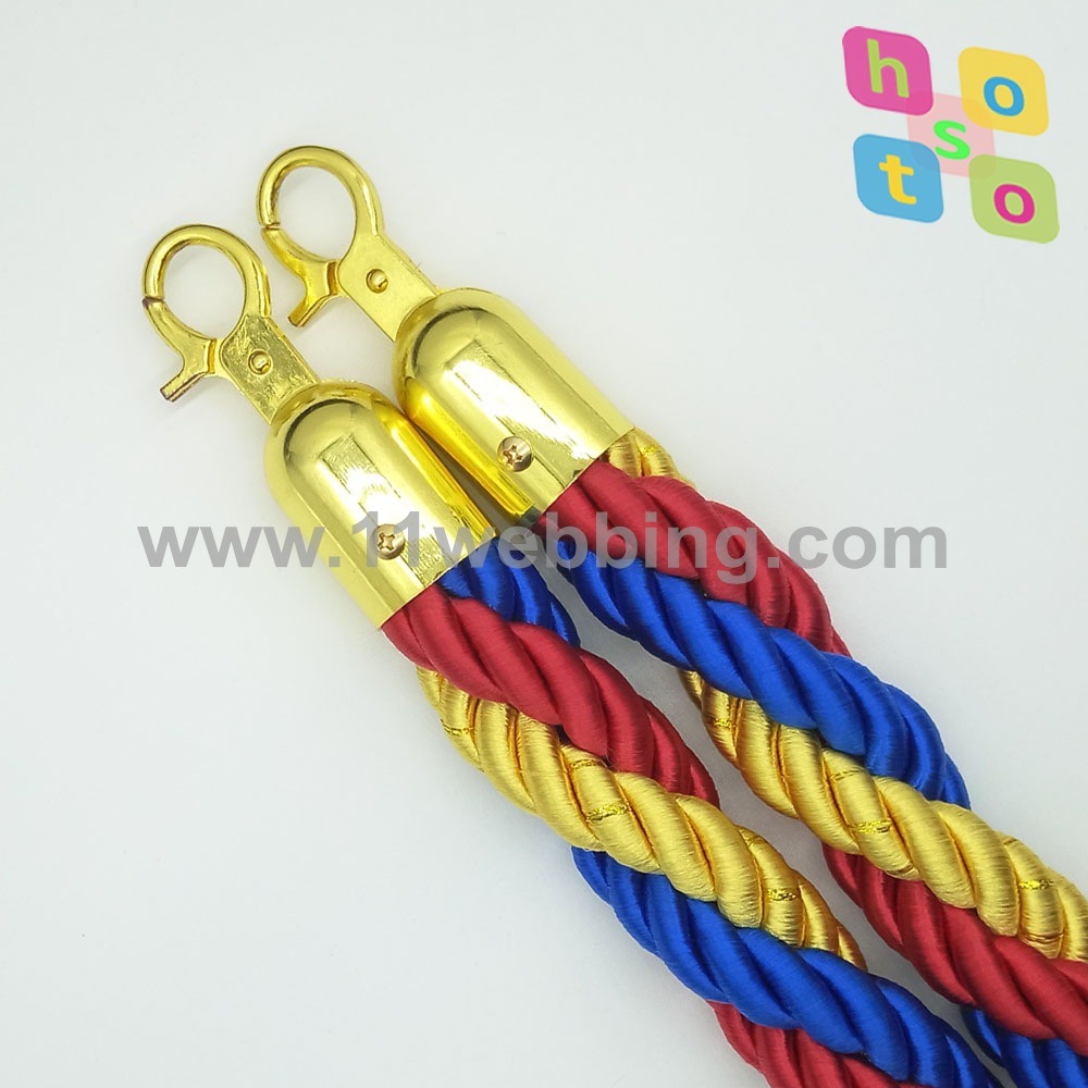 Crowd Control Stanchion Twisted Rope for Hotel/Bank/Exhibition Hall