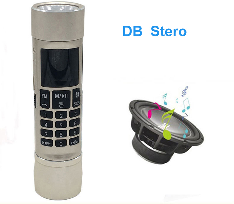 Outdoor Camping LED Flashlight with FM Radio Power Bank and Bluetooth Speaker Bluetooth Amplifierr