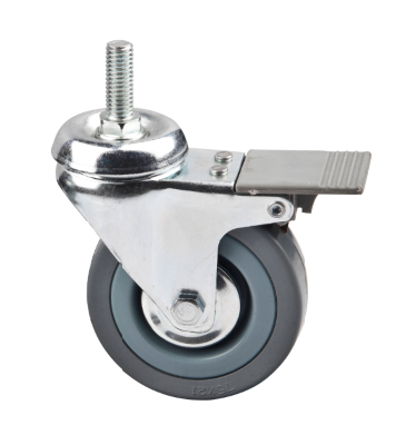 Gray Industrial Light Duty Swivel Rubber Caster