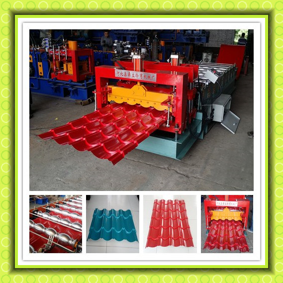 Roofing Sheet Red Metal Glazed Tile Roll Forming Machine