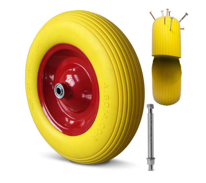 Wheelbarrow Wheels Tyre PU 4.80 / 4.00-8 Steel Rim