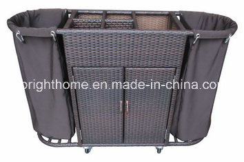 PE Rattan Hotel Hand Service Trolley