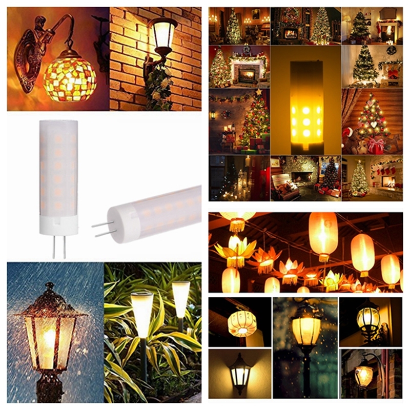 2W G4 LED Fire Effect Light Bulb 12V Flickering LED Flame Lamp 1700K Nature Fire Light Bulb for Christmas
