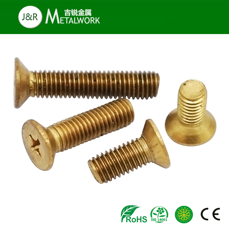 Brass Cross Recessed Flat Head Machine Screw (DIN965)