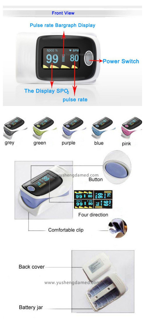 Hottest Digital Medical Equipment SpO2 Monitor OLED Fingertip Pulse Oximeter