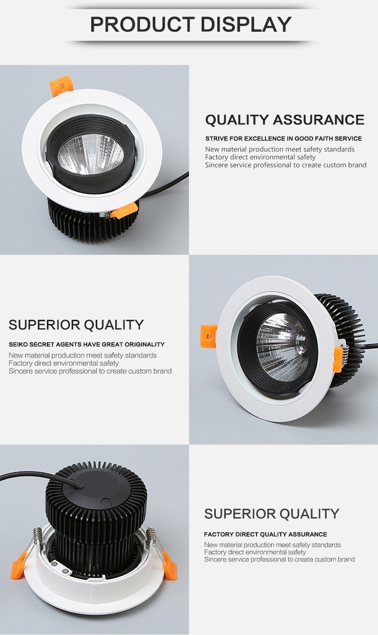 25W Adjustable Recessed Narrow Beam Angle Spotlight