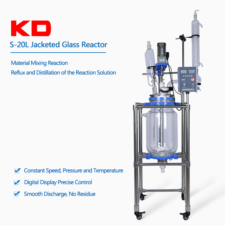 Lab Professional Double-Layer Vacuum Glass Reactor