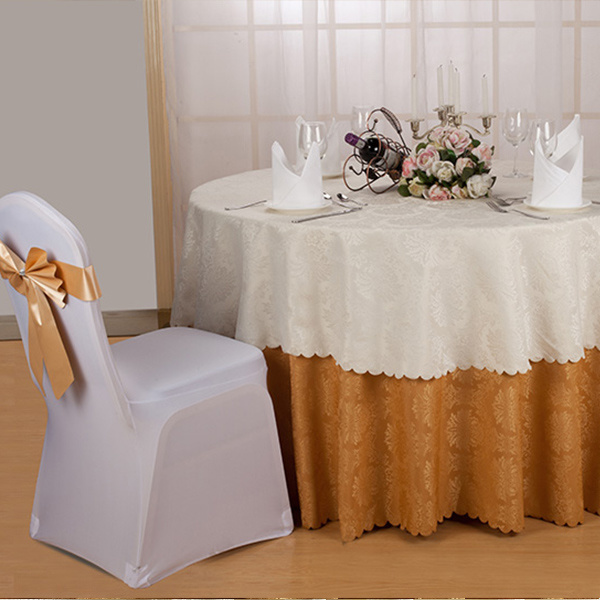 100%Polyester Restaurant Table Cover Jacquard Table Cloth