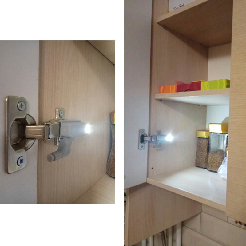 10PCS Universal LED Cabinet Hinge Light Lamp Kitchen Bedroom Living Room Cupboard Wardrobe Closet Inner Sensor Light Hardware