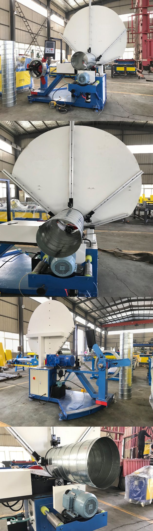 Ysd-85/1500 Aluminum Inox Caliber 26 Flexible HVAC Air Pipe Spiral Duct Making Machine for Galvanized Steel Round Tube Forming