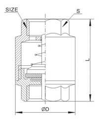 Brass Check-Valve 1/2''-2 1/2''inch with Vertical Type