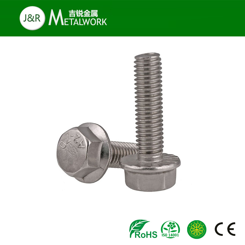 Hot Sale DIN6921 A2 A4 Hexagonal Flange Bolts with Stainless Steel