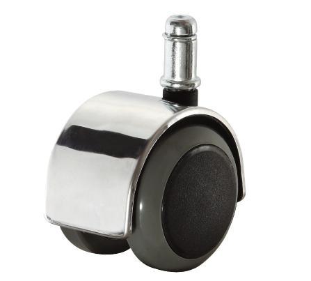 50mm PVC Office Chair Castor Rollen Furniture Twins Swivel Castor Wheel Cabinet Caster Caster Wheel Stainless Steel Bracket Caster