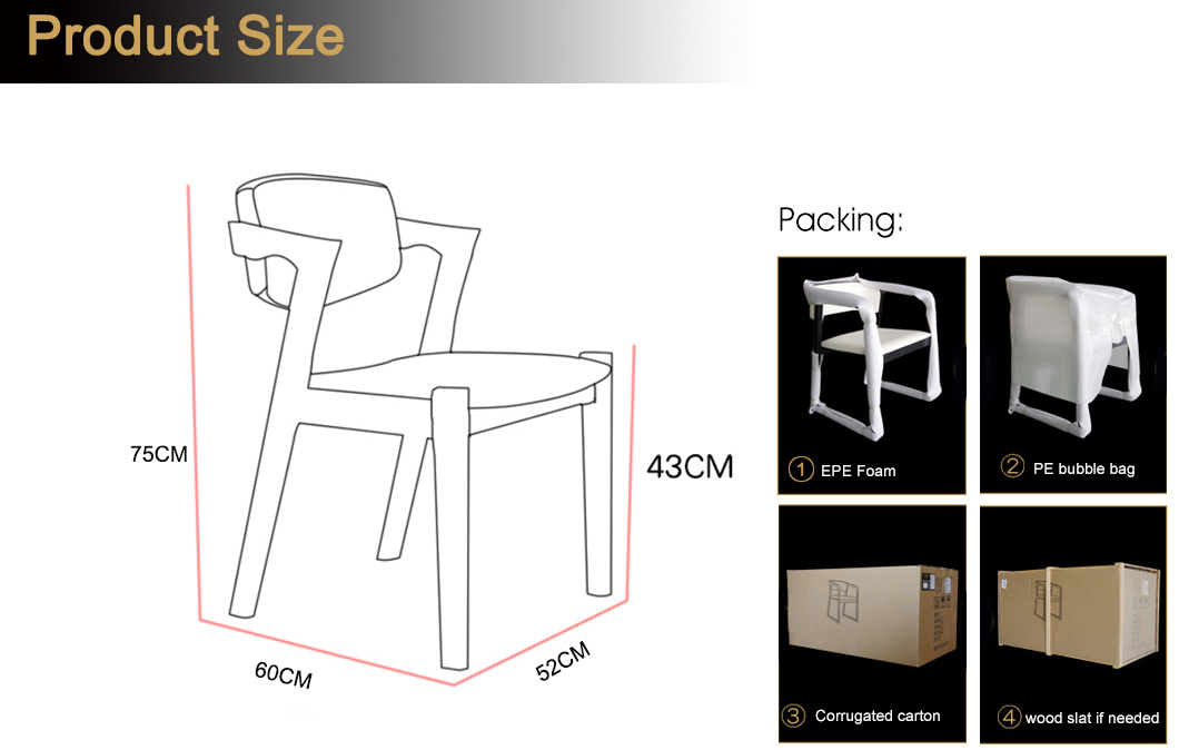 Modern Wood Home Furniture Dining Chair for Restaurant Furniture Set
