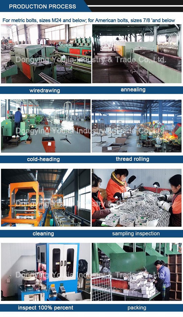 High Strength Steel Hexagon Head Bolt China OEM Factory