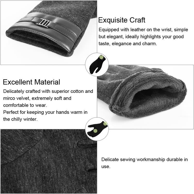 Winter Warm Gloves Touch Screen Gloves Casual Gloves Mittens for Men Women