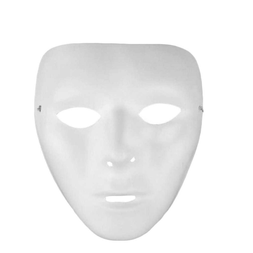 Cosplay Halloween Festival PVC White Mask Party Toys Unique Full Face Dance Costume Mask for Men Women for Gift Hot New